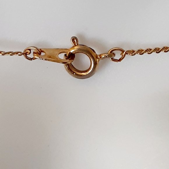 necklace gold tone crystal pendant - Picture 3 of 4